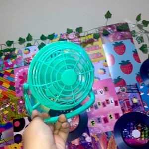 Mini battery controlled teal fan